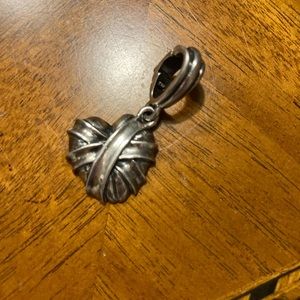 Barry Kieselstein Cord 2003 925 Sterling Silver Wrap Heart Enhancer Pendant